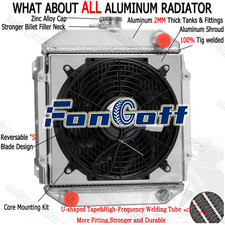 3row Radiator+shroud Fan Fit 1970-1976 Datsun 1200 B110 B210 A12 A12t 1.2l I4 Mt