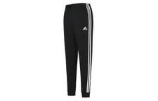 adidas Essentials French Terry Tapered Cuff 3-Stripes Pants Black/White