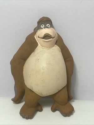 Antique Disney King Louie Monkey Chimpanzee rubber squeaking toy figurine 6 inch