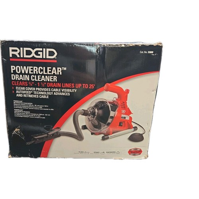 #ad USED RIDGID PowerClear Drain Cleaning Machine Red Black 55808 $99.99