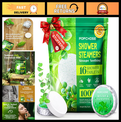 Aromatherapy Shower Steamers 16 Pack - Eucalyptus Essential Oils, Spa Gifts for