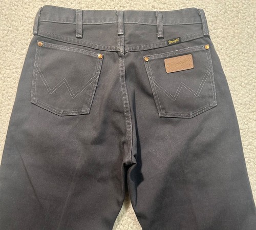 Wrangler, Wrangler Gray Jeans Size 32x38 Made in USA 13MWZCA Boot Zipper 1980s Vintage