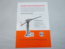 Infoblatt Prospekt Feuerwehr Wendstrahlrohr WR 101 Jöhstadt DDR