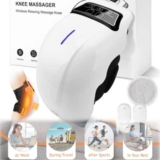 Electric Knee Massager LED Cordless Heat Vibration Infrared Therapy Pain Relief