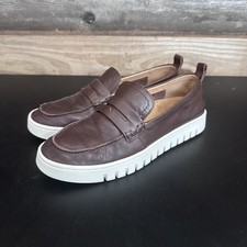 Vionic Uptown Penny Loafer Women's Dark Brown Leather Slip On Preppy Size 8