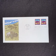 2001 Rate Change Bison Wall SD Feb. 22 First Day Of Issue