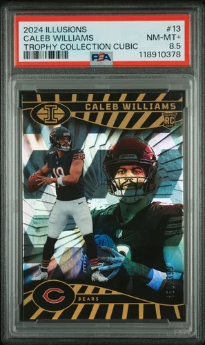 2024 PANINI ILLUSIONS TROPHY COLLECTION CUBIC #13 CALEB WILLIAMS RC /399 PSA 8.5