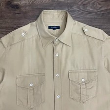 Burberry Vintage Work Shirt with Epaulet Beige Size L