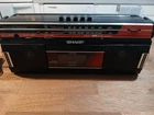 Vtg Boombox Sharp QT-242(BK) Portable Cassette Deck FM/AM Radio Tested/ Working