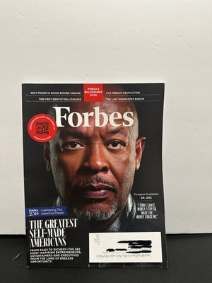 DR DRE Forbes Magazine 2026 THE GREATEST SELF-MADE AMERICANS Billionaire Chronic