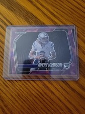2025 Panini Prizm Black Avery Johnson RC Rookie Card Purple Ice Parallel /149. rookie card picture