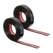 2pcs Wall Corner Protector Molding Trim 0.8" 10 ft Flexible Caulk Strip, Black