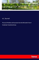 A. C. Burnell | The Law Of Partition And Succession From The MS Sanskirt Text...