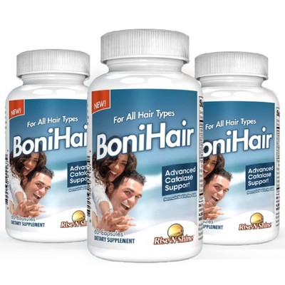 Rise-N-Shine BoniHair Catalase Supplement for Vibrant Youthful Hair Support -...
