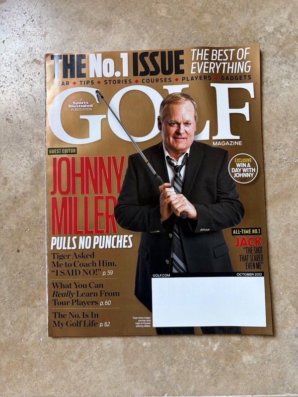 Golf Magazine October 2012 Johnny Miller