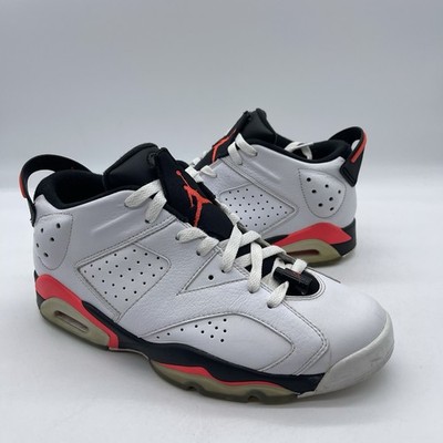 Nike Air Jordan 6 Retro Low 304401-123 Men's Size 9 Shoes Infrared White Sneaker
