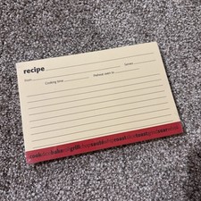 Cartes de recettes doublées double face bordure rouge Hallmark 4 x 6" 34 cartes dés de cuisine NEUF