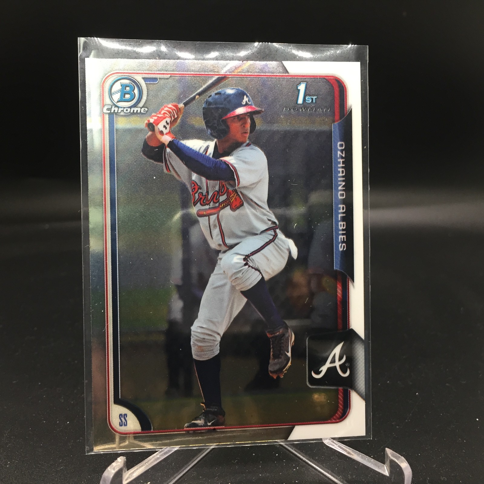 Ozhaino Ozzie Albies 2015 Bowman Chrome Prospects BCP71 Atlanta Braves 1st