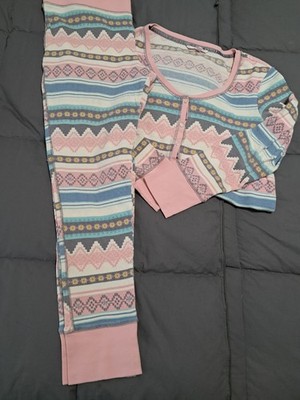 Victoria Secret PJ'S Woven Knit Multi-color Sz.Lg. 2piece.