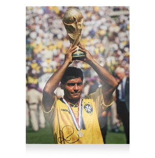 Romario Signed Brazil 1994 FIFA World Cup Winner Photo COA