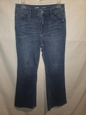 Old Navy Women's Blue Denim High Rise Wow Flared Jeans Size 6 Waist 29"