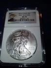 2014 Silver American Eagle MS-70 NGC W  First Release