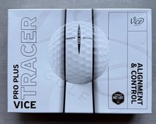 Vice Pro Plus Tracer Golf Balls 1 x Dozen White