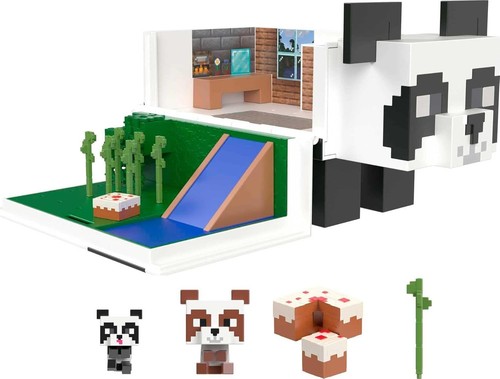 Mattel Minecraft Toys Panda Playhouse Playset Mob Head Minis, Kids Gift Set - Picture 21 of 24