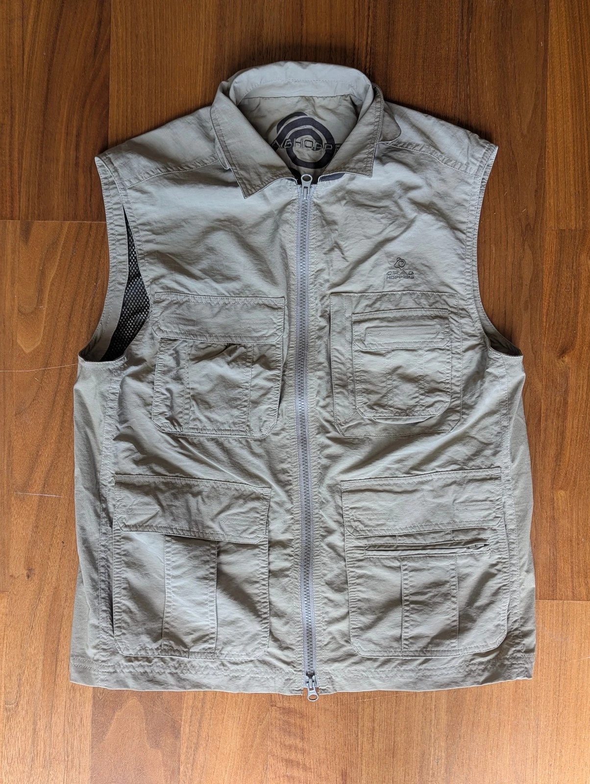 Craghoppers Utility Vest Safari Fishing photographer Gorpcore Khaki Mens Small