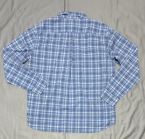 Vineyard Vines Shirt Mens Large Blue Plaid Performance Classic Fit Whale Logo - Picture 2 of 11