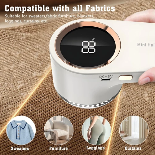 Rechargeable Electric Clothes Lint Pill Fluff Remover Fabric Sweater Fuzz Shaver - Picture 8 of 12
