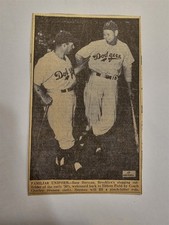 Babe Herman Charley Dressen Brooklyn Dodgers Ebbets Field 1945 Baseball Picture