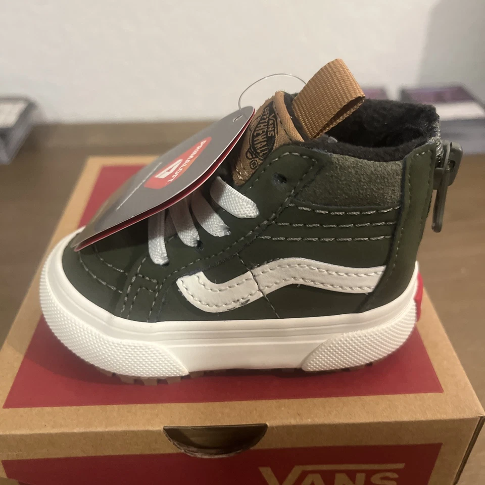 Zapatillas Vans Niño Pequeño SK8-Hi Cremallera Mte-1 721451 Hoja de Uva Talla Niño Talla EE. UU. 2TD Foto 2 de 2