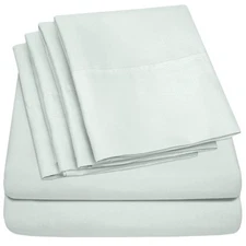 Sweet Home Collection King Size Bed Sheets - 6 Piece 1500 Thread Count King Mint