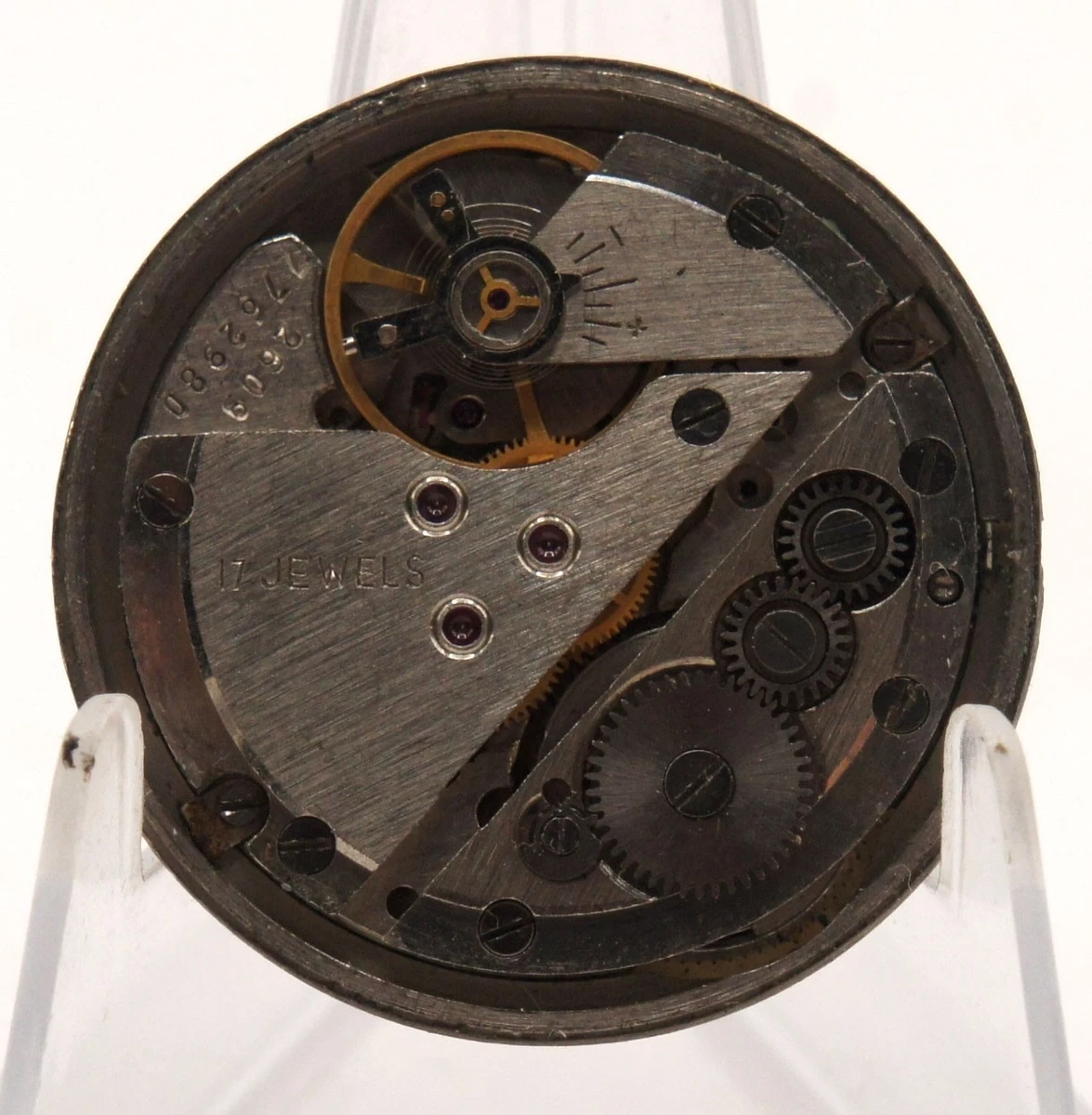 Movimiento de reloj vintage Sekonda Poljot 2609 17J esfera soviética URSS manecillas para piezas