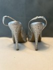 Lulu Townsend Women's Silver Peep Toe Sling Back Heels Size 10 — photo 3