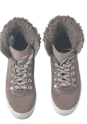 Sam Edelman Shoes 6.5 Beige Luther Ankle Bootie Suede Leather Faux Shearling M