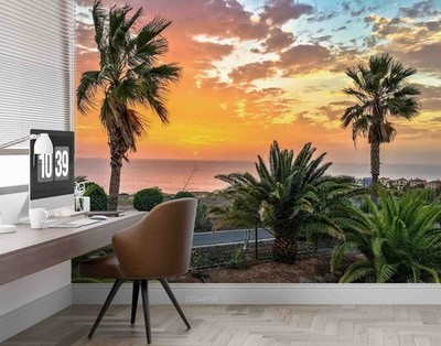 3D Tropical Landscape Wallpaper Wall Murals Removable Wallpaper 4
