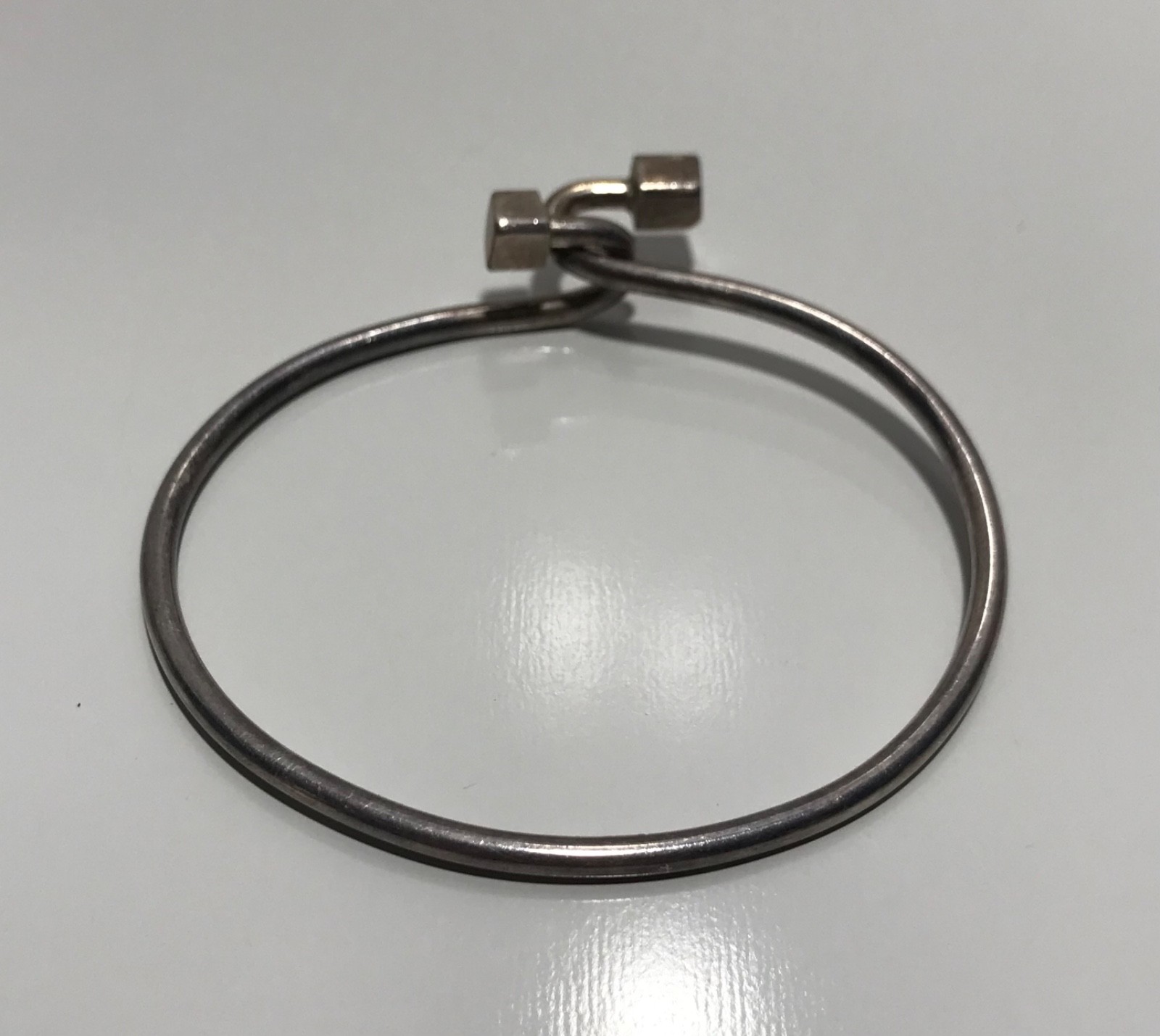 Vintage Sterling Silver Interlocking Cube End Ban… - image 6