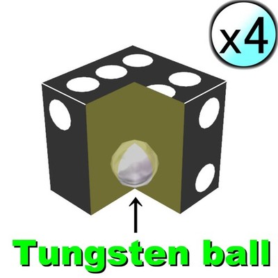 【4pcs】Tungsten Loaded Dice 12mm Weighted Trick Die   Tested ~30% Six Novelty