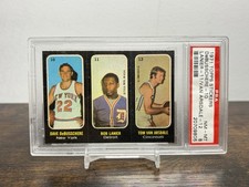 1971 Topps Stickers #10-11-12 DeBusschere Bob Lanier Van Arsdale PSA 8 NM-MT HOF