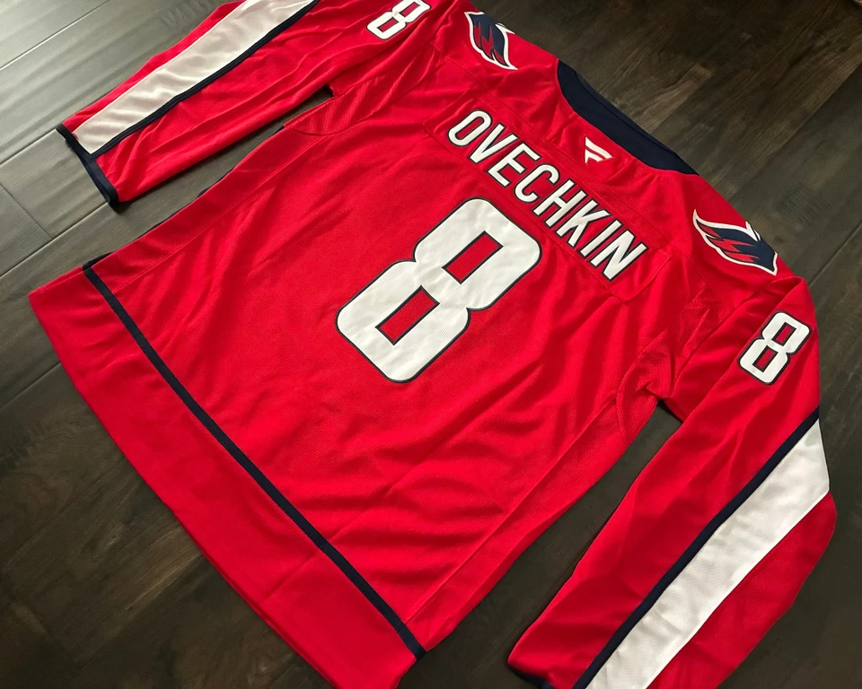 ⭐NEW Washington CAPITALS Alexander Ovechkin Jersey RED Captain C Fanatics NHL #8 - Image 4 of 4