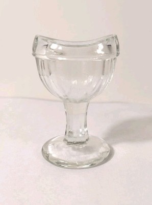 Glass Eye Wash Cup, Marked w ( G  2 ) John Morris Co? VGC, VTG 