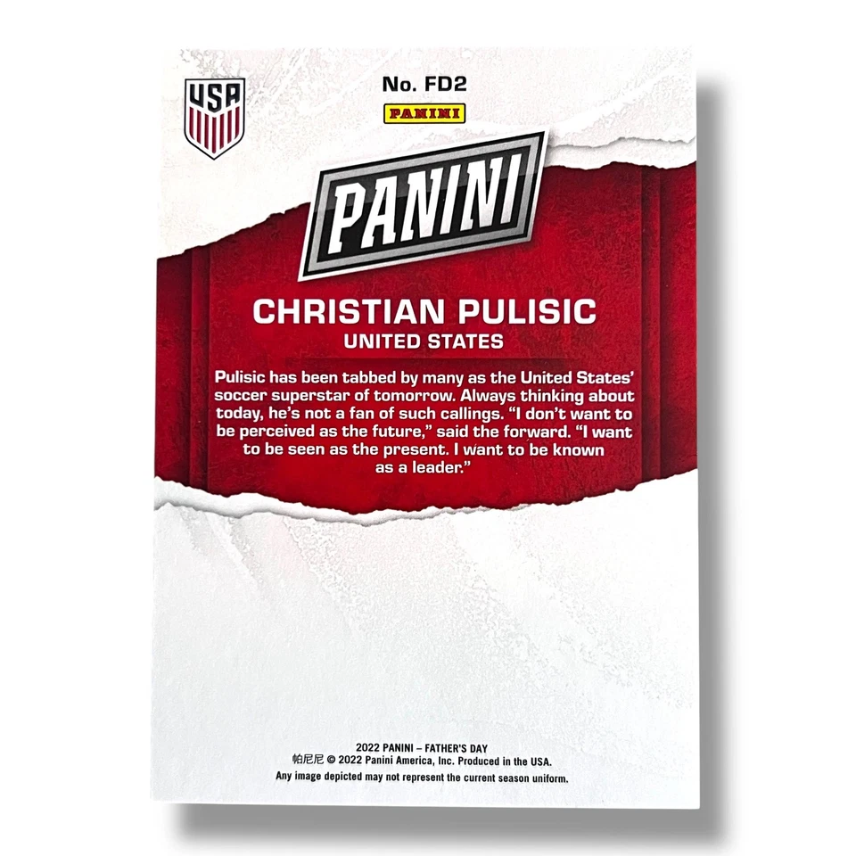 2022 Panini Father's Day Christian Pulisic Father's Day #FD2 Holo /199 - Image 2 of 2