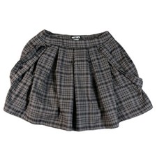 Hot Topic Women Small Gray Plaid Pleated Skirt Grunge Goth Mini Schoolgirl Emo