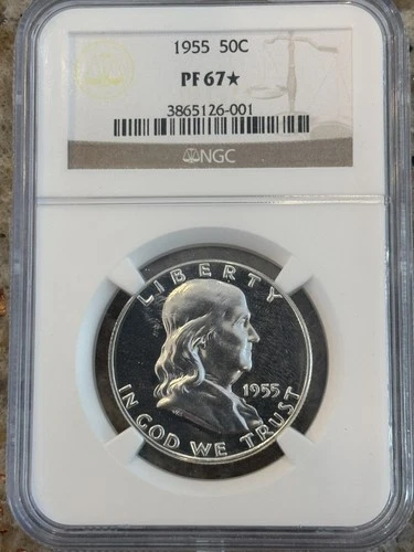 1955 Franklin Half Dollar 50C NGC PF-67 *STAR*