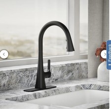 Kohler Guild Black Pull-Down Kitchen Sink Faucet with Three-Function Sprayhead