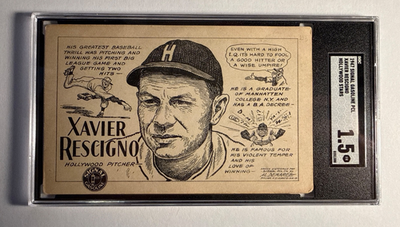#ad 1947 Signal Oil Xavier Rescigno SGC 1.5 Hollywood Stars PCL Rare $149.99
