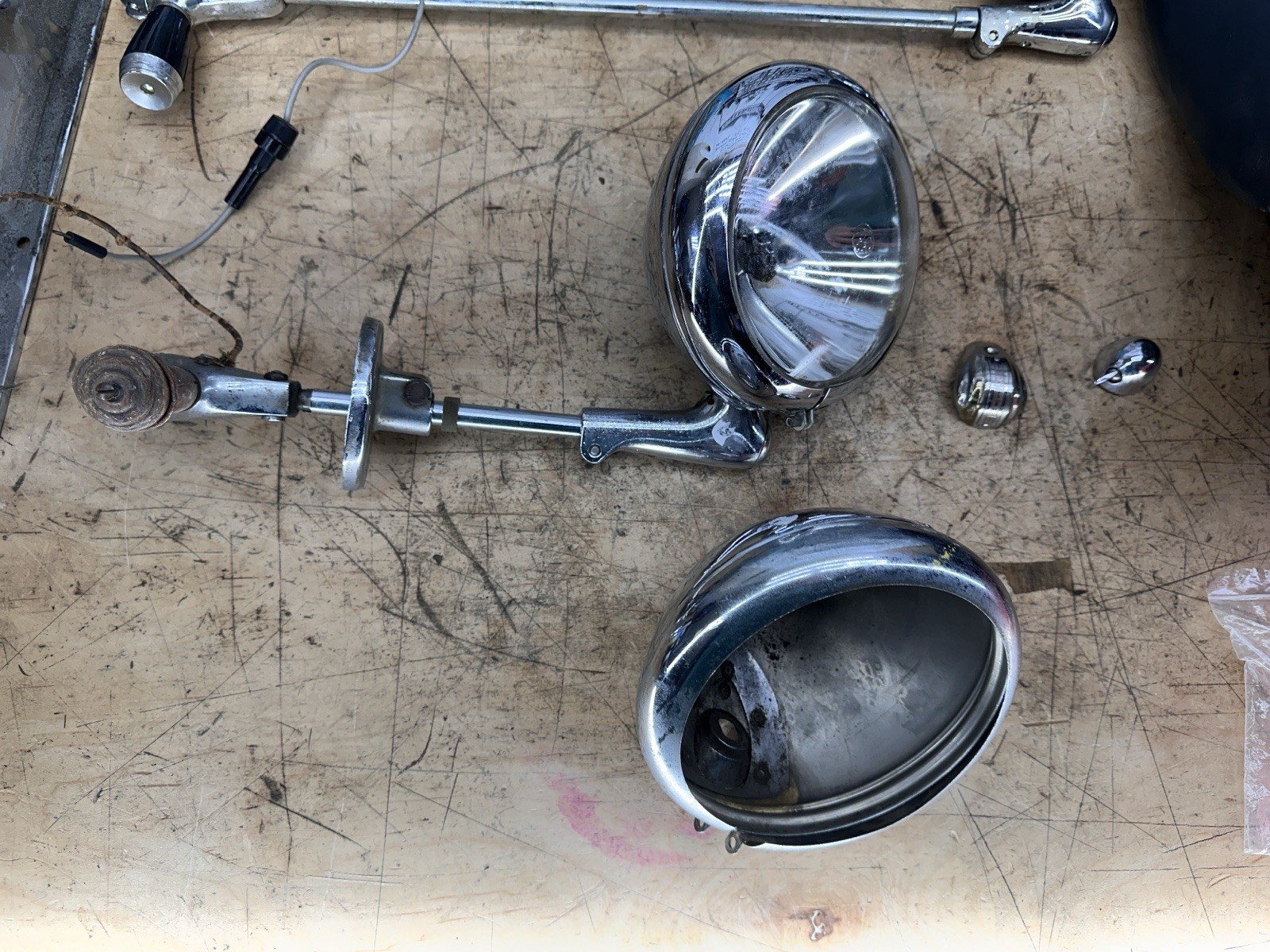 Vintage Unity MFG Headlight Harley Chopper Custom Panhead Knucklehead Shovelhead