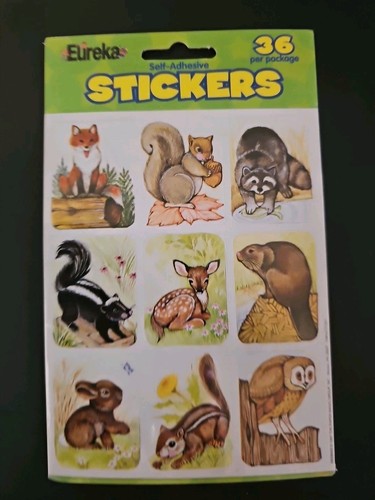 4 Sets EUREKA Animals Theme Stickers Fun & Educational Decorate Books Flash Card - Picture 4 of 5